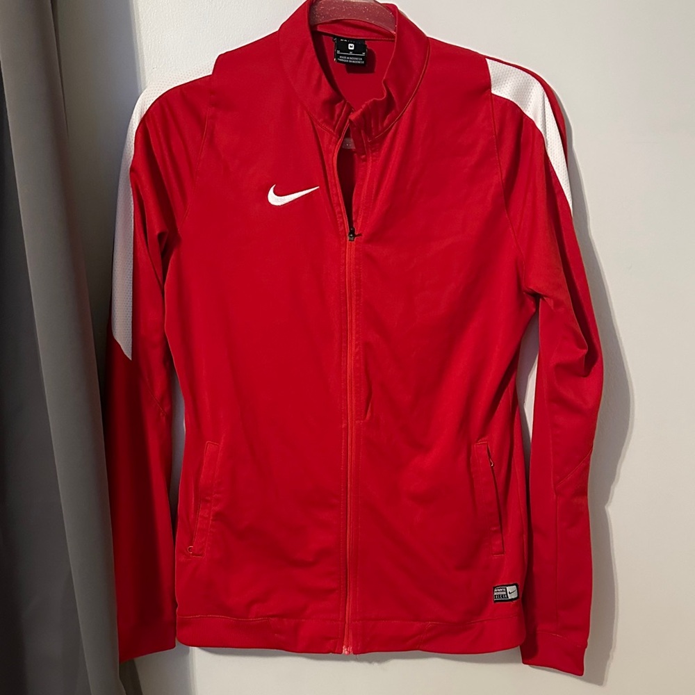 Nike Women's Red and White Varsity Jacket